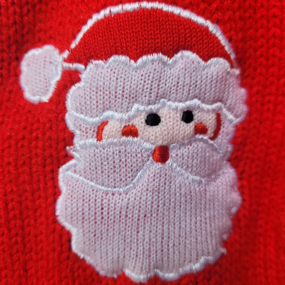 Pride N Joy Vintage Christmas Cardigan Sweater Red Size 18 Months